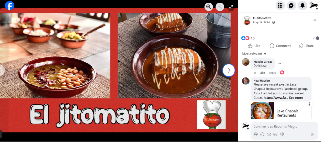 El Jitomatito restaurant food in Ajijic