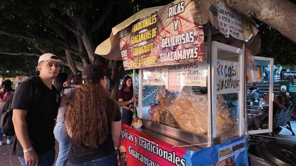 Traditional Guanajuato food Guacamaya sandwich vendor