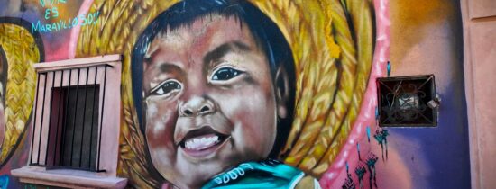 San Miguel de Allende street art, rancher local child