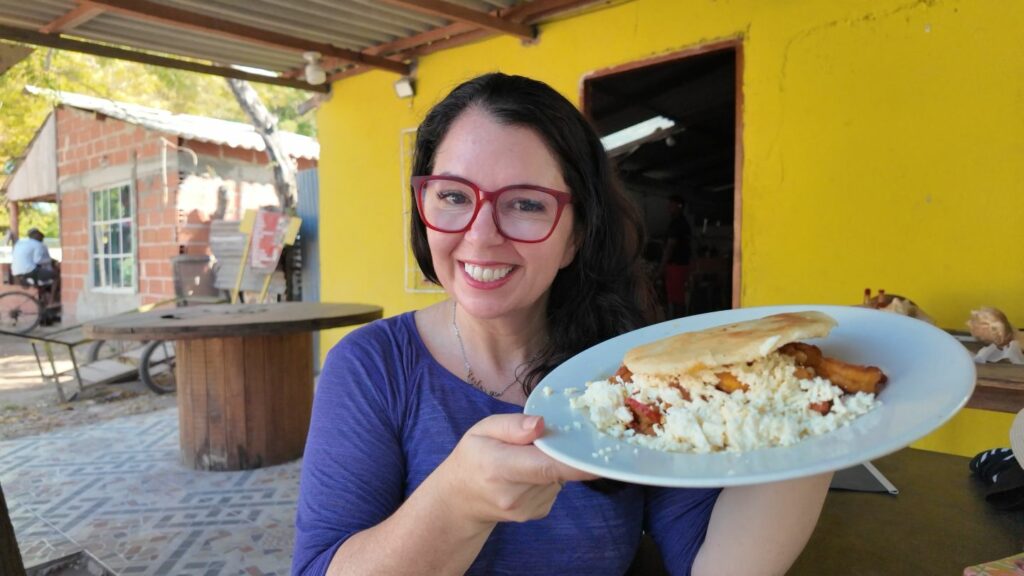 Rosario Islands Orika Ayngelina eating breakfast