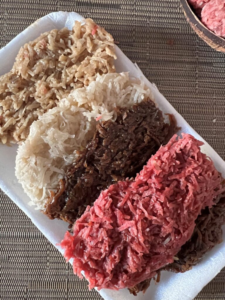 cocadas dessert in Cartagena on table at cafe