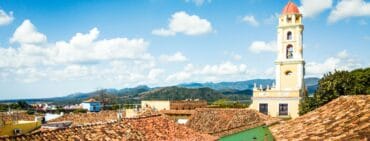 trinidad cuba convent tower view from across the city