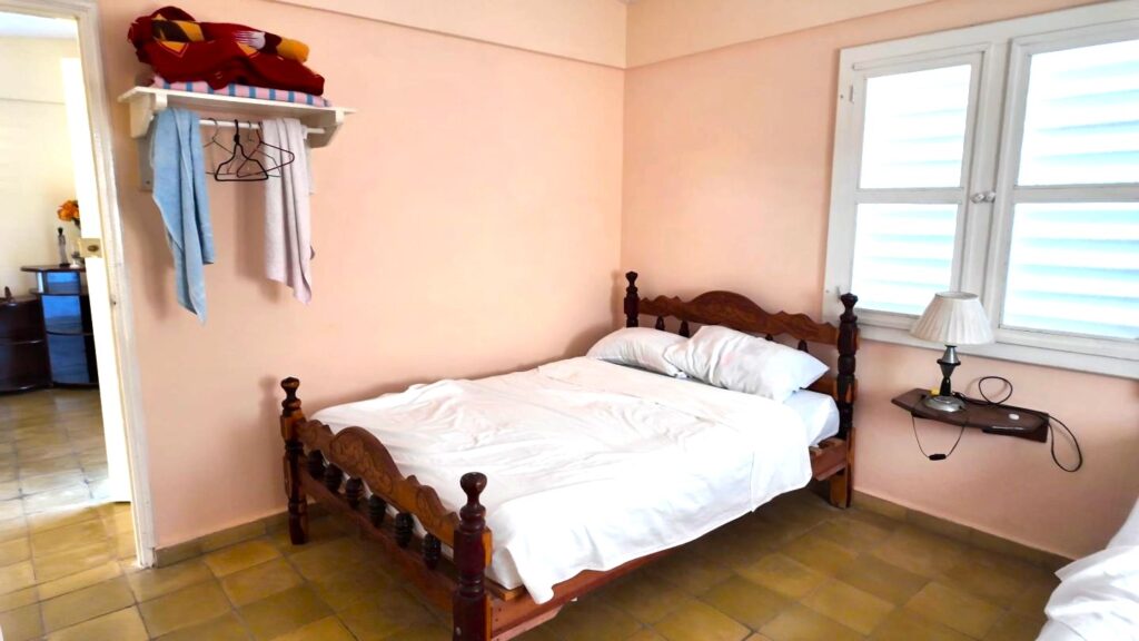 Casa particular for $15 for two beds with AC and hot water in private bathroom.