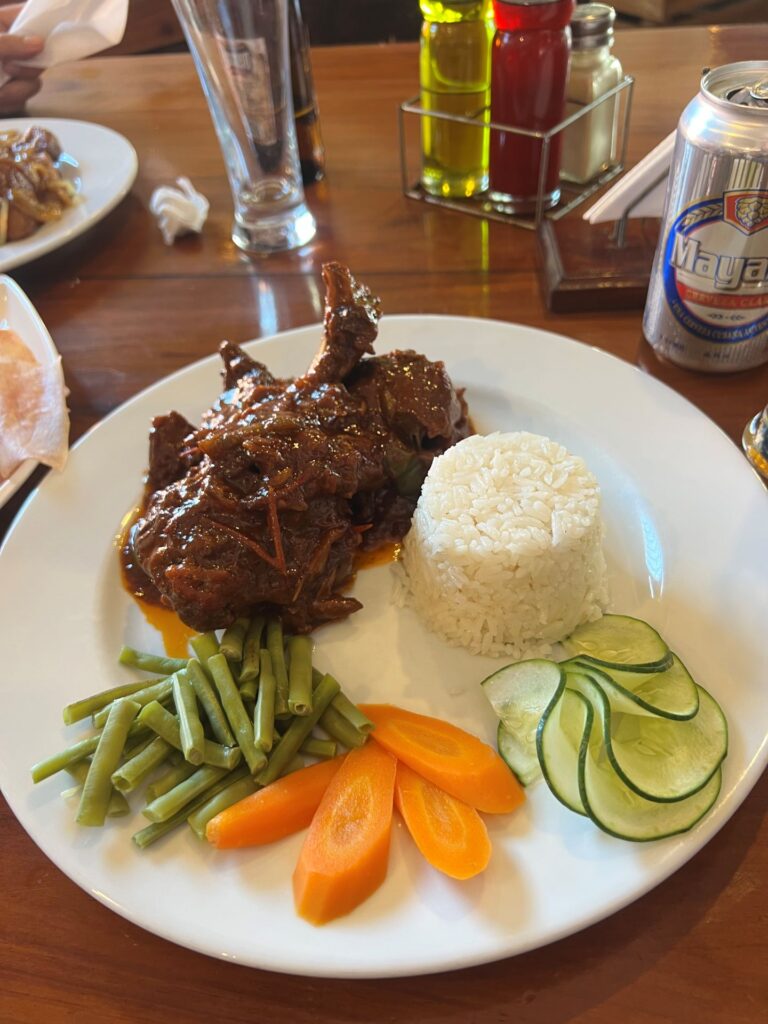 cuban chilindron at Los Robertos Restaurant in Vinales
