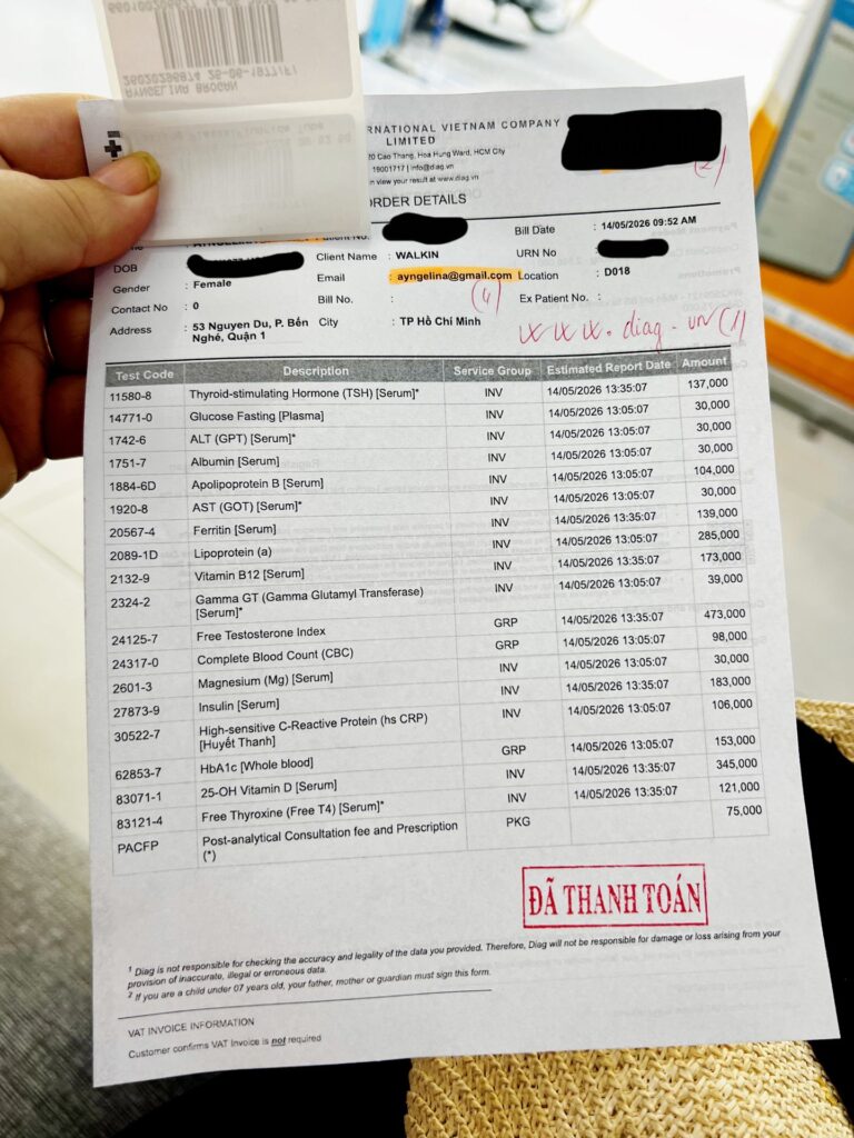 Diag Vietnam Blood test order