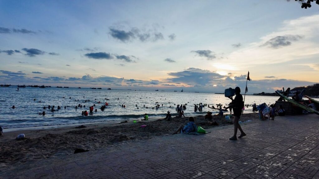 Vung Tau front beach sunset